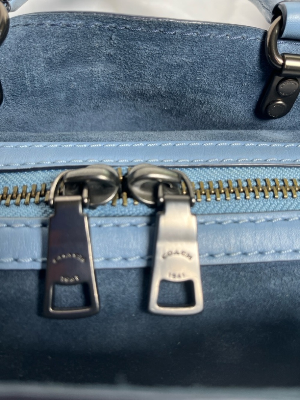 Coach 1941 Rogue 24 in Slate Blue w/ Rivets - Picture 9 of 13